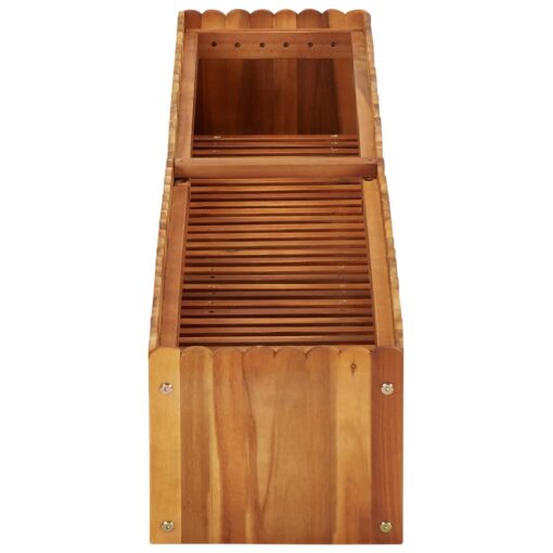 Garden Raised Bed 150x30x25 cm Solid Acacia Wood - Image 2