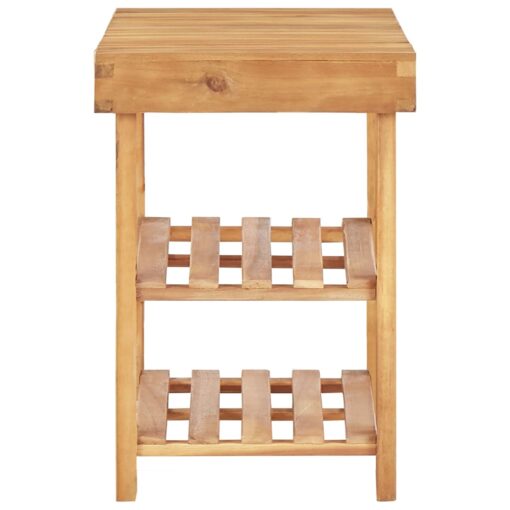 vidaXL Shoe Rack 70x32x46 cm Solid Acacia Wood - Image 2