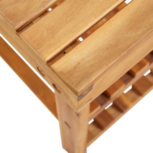 vidaXL Shoe Rack 70x32x46 cm Solid Acacia Wood - Image 3