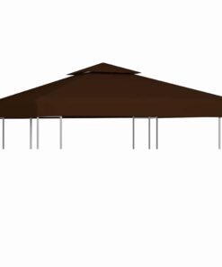 vidaXL 2-Tier Gazebo Top Cover 310 g/m² 3x3 m Brown