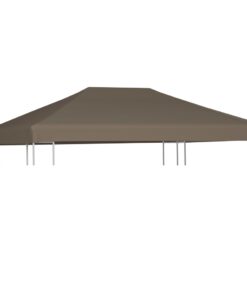 vidaXL Gazebo Top Cover 310 g/m² 3x3 m Taupe