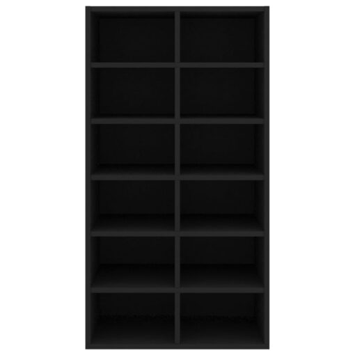 Shoe Rack Black 54x34x100.5 cm Engineered Wood - Image 2