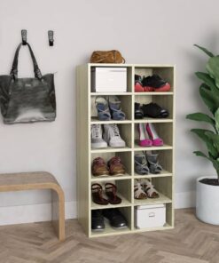 vidaXL Shoe Rack Sonoma Oak 54x34x100.5 cm Engineered Wood