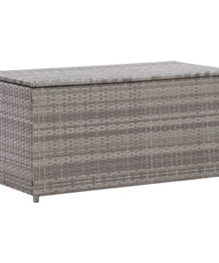 vidaXL Garden Storage Box Poly Rattan 100x50x50 cm Grey