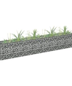 vidaXL Gabion Raised Bed Galvanised Steel 180x30x30 cm