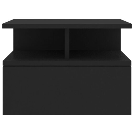 vidaXL Floating Nightstands 2 pcs Black 40x31x27cm Engineered Wood - Image 2