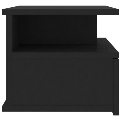 vidaXL Floating Nightstands 2 pcs Black 40x31x27cm Engineered Wood - Image 3