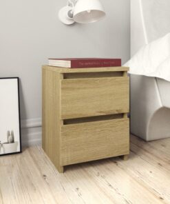 vidaXL Bedside Cabinets 2 pcs Sonoma Oak 30x30x40 cm Engineered Wood