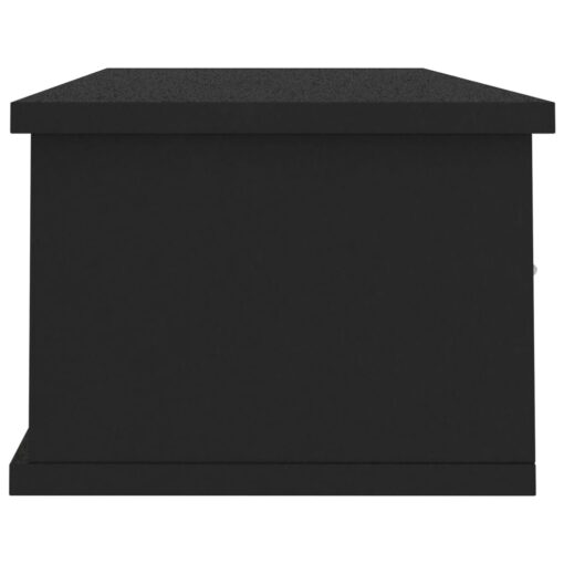 Wall-mounted Drawer Shelf Black 88x26x18.5 cm Engineered Wood - Image 3