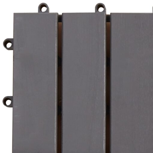 Decking Tiles 10 pcs Grey Wash 30x30 cm Solid Acacia Wood - Image 3