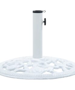 vidaXL Umbrella Base White 12 kg 48 cm Cast Iron