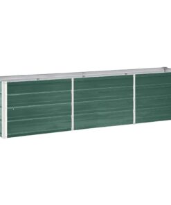 vidaXL Garden Raised Bed Galvanised Steel 240x40x45 cm Green