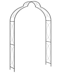 vidaXL Garden Arch Black 150x34x240 cm Iron