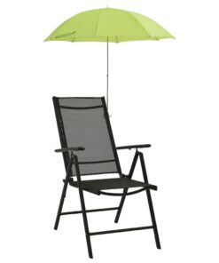 vidaXL Camping Chair Parasols 2 pcs Green 105 cm