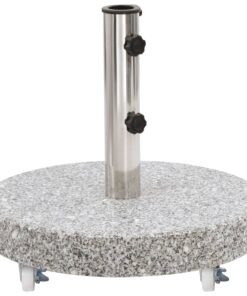 vidaXL Parasol Base Granite 30 kg Round Grey