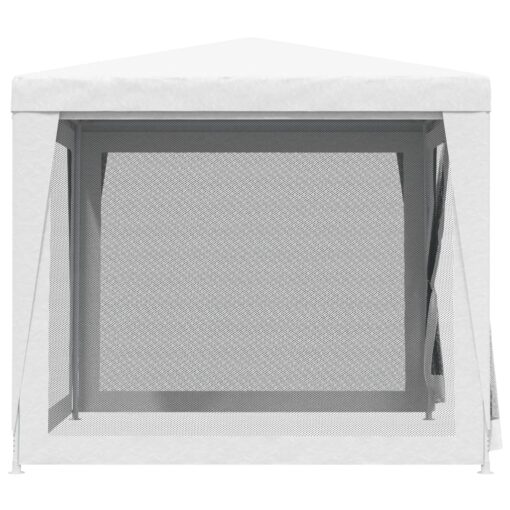 vidaXL Party Tent with 4 Mesh Sidewalls 2.5x2.5 m White - Image 3