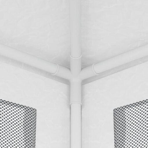 vidaXL Party Tent with 4 Mesh Sidewalls 2.5x2.5 m White - Image 4