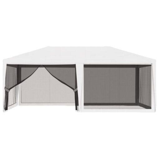 Party Tent with 4 Mesh Sidewalls 4x6 m White - Image 2