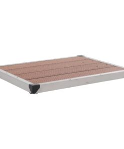 vidaXL Outdoor Shower Tray WPC Stainless Steel 80x62 cm Brown