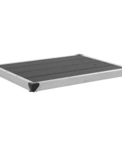vidaXL Outdoor Shower Tray WPC Stainless Steel 80x62 cm Grey