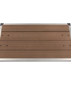 vidaXL Outdoor Shower Tray WPC Stainless Steel 110x62 cm Brown