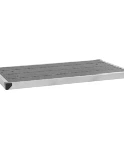 vidaXL Outdoor Shower Tray WPC Stainless Steel 110x62 cm Grey