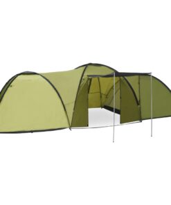 vidaXL Camping Igloo Tent 650x240x190cm 8 Person Green