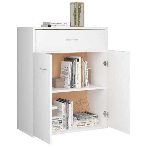 vidaXL Sideboard White 60x30x75 cm Engineered Wood - Image 3