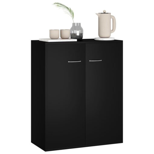 vidaXL Sideboard Black 60x30x75 cm Engineered Wood - Image 2