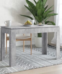 vidaXL Dining Table Concrete Grey 120x60x76 cm Engineered Wood