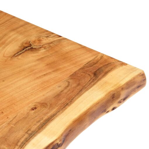 Table Top Solid Acacia Wood 80x(50-60)x3.8 cm - Image 2