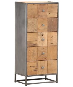 vidaXL Drawer Cabinet 45x30x100 cm Solid  Reclaimed Wood