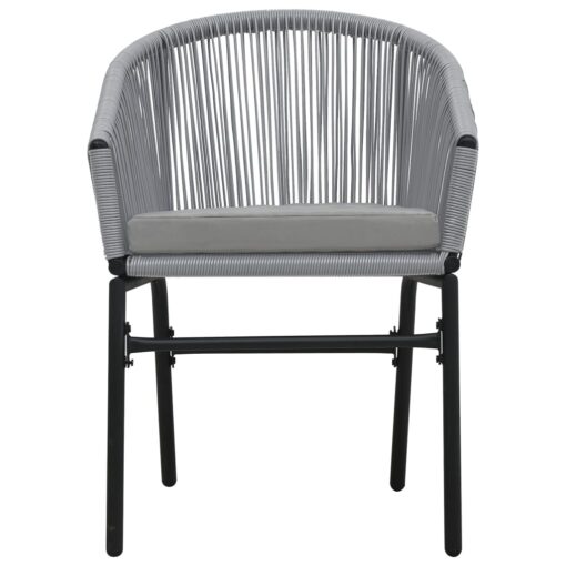  3 Piece Bistro Set with Cushions PE Rattan Anthracite - Image 4
