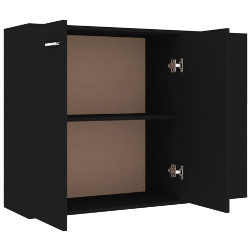 vidaXL Sideboard Black 105x30x75 cm Engineered Wood - Image 3