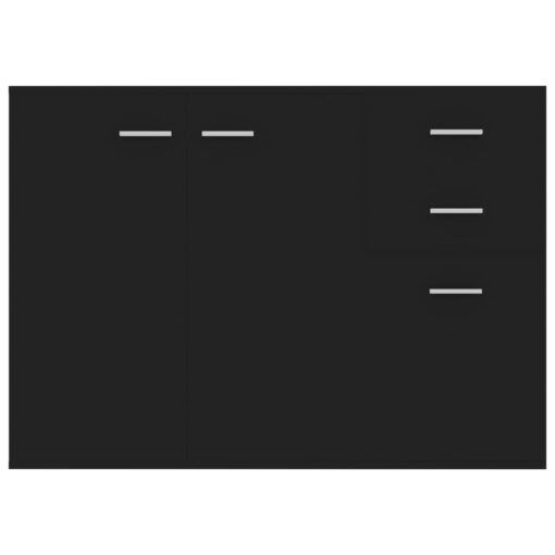 vidaXL Sideboard Black 105x30x75 cm Engineered Wood - Image 4