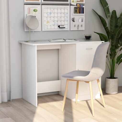 vidaXL Desk White 100x50x76 cm Engineered Wood