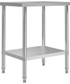 vidaXL Kitchen Work Table 80x60x85 cm Stainless Steel