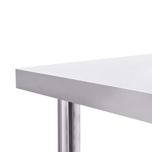 vidaXL Kitchen Work Table 100x60x85 cm Stainless Steel - Image 4