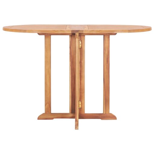  5 Piece Folding Outdoor Dining Set Solid Teak Wood - Image 2