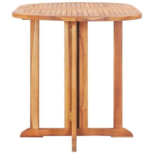  5 Piece Folding Outdoor Dining Set Solid Teak Wood - Image 3