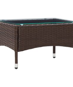 vidaXL Coffee Table Brown 60x40x36 cm Poly Rattan