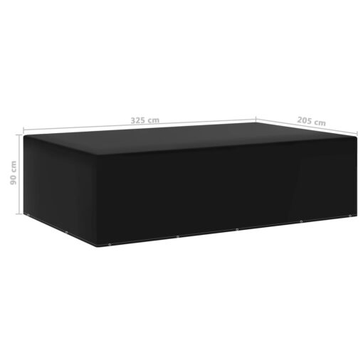 vidaXL Garden Furniture Cover 12 Eyelets 205x325x90 cm - Image 4