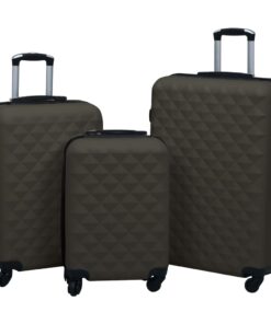 vidaXL Hardcase Trolley Set 3 pcs Anthracite ABS
