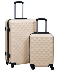vidaXL Hardcase Trolley Set 2 pcs Gold ABS