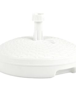 vidaXL Umbrella Base Sand/Water Filled 20 L White Plastic Rattan