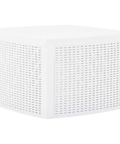 vidaXL Side Table White 54x54x36.5 cm Plastic