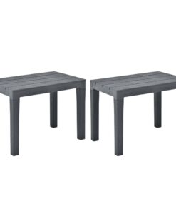 vidaXL Garden Benches 2 pcs Anthracite Plastic