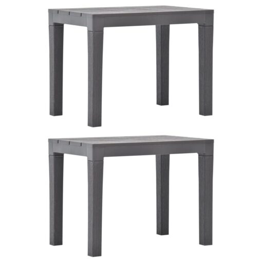 vidaXL Garden Benches 2 pcs Mocca Plastic
