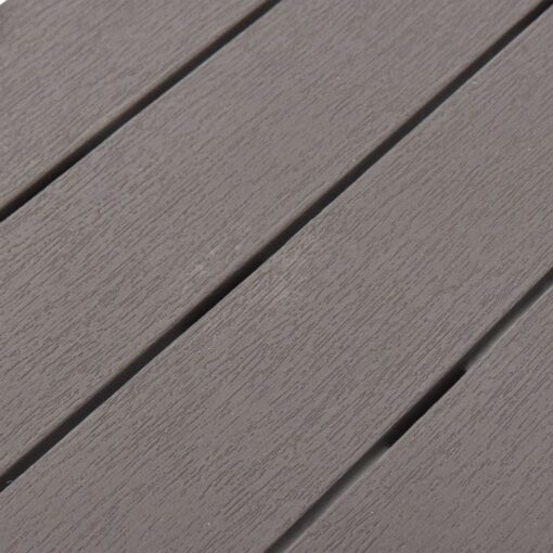 vidaXL Garden Benches 2 pcs Mocca Plastic - Image 4