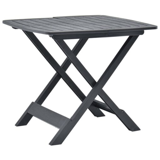 vidaXL Folding Garden Table Anthracite 79x72x70 cm Plastic